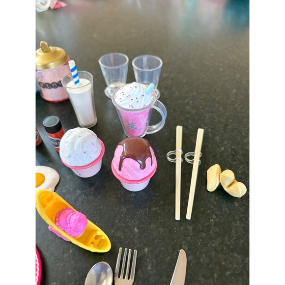 American girl doll lot kitchen accessories 49 pieces food pots cups plate plates - Picture 2 of 10